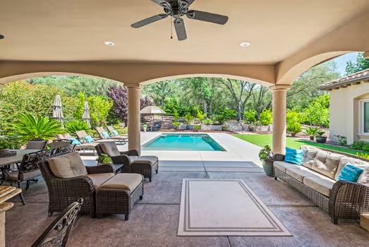 Private pool and covered patio